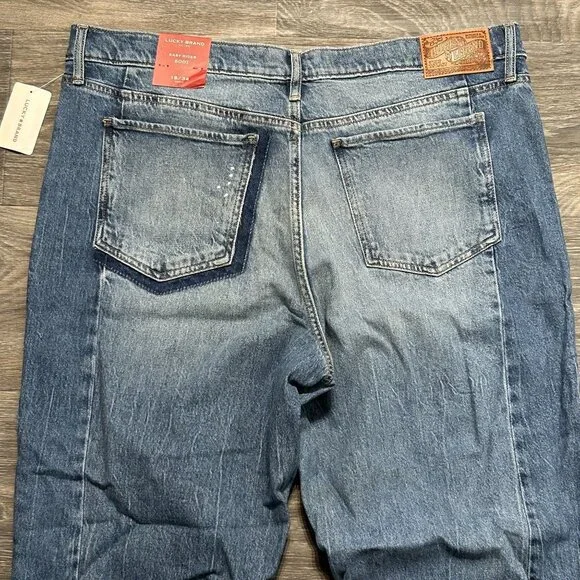 NWT Lucky Jeans Size 18 / 34 Legend Easy Rider Boot Cut Medium Wash Three Charms - Picture 9 of 16